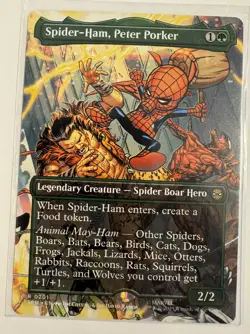 Spider-Ham, Peter Porker (Borderless) Regular 0201 Marvel's Spider-Man MTG NM - Image 1