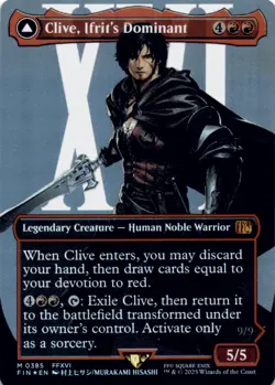 MTG Clive, Ifrit's Dominant (0385) (Borderless) Foil NM FINAL FANTASY Magic 385 - Image 1