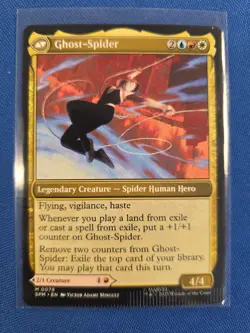 MTG Spiderman Gwen Stacy Ghost Spider Mythic Rare #0078 Crimped Misprint - Image 2