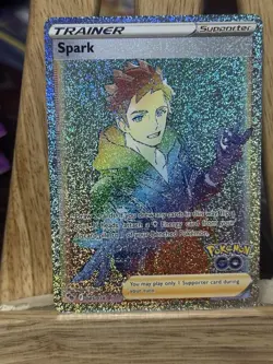 Spark (Secret) 085/078 Pokemon GO Secret Trainer Rainbow Rare NEAR MINT NM - Image 1