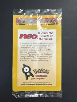 SEALED Entei #34 Promo (Wizards Black Star Promos) | Pokemon Movie Promo - Image 1
