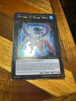 Number 32: Shark Drake PGLD-EN044 1st Edition Gold Rare PL + BONUS - Image 1