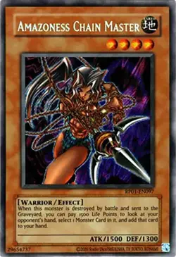 Yugioh! LP Amazoness Chain Master - RP01-EN097 - Secret Rare - Unlimited Edition - Image 1