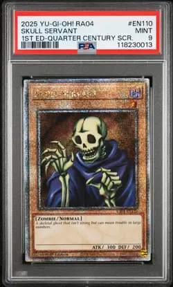 2025 YU-GI-OH! RA04-QUARTER CENTURY STAMPEDE #EN110 SKULL SERVANT PSA 9 - Image 1