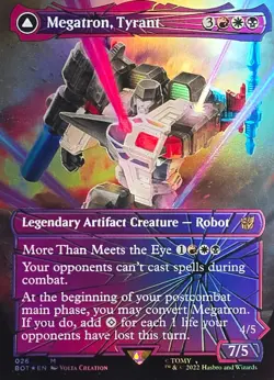 FOIL MEGATRON, TYRANT (SHATTERED GLASS FOIL) Transformer Magic MTG MINT CARD - Image 1
