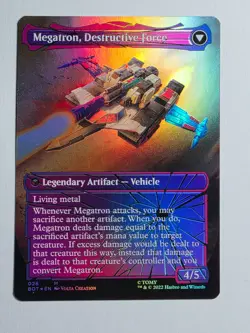 FOIL MEGATRON, TYRANT (SHATTERED GLASS FOIL) Transformer Magic MTG MINT CARD - Image 2