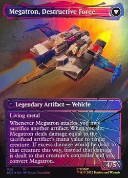 FOIL MEGATRON, TYRANT (SHATTERED GLASS FOIL) Transformer Magic MTG MINT CARD - Image 3