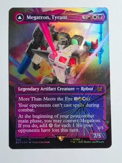 FOIL MEGATRON, TYRANT (SHATTERED GLASS FOIL) Transformer Magic MTG MINT CARD - Image 4