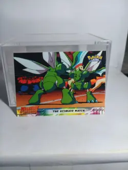 THE ULTIMATE MATCH #34 TOPPS BLACK Label MEWTWO STRIKES BACK POKEMON CARD NM Vtg - Image 1