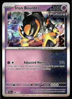Iron Boulder 46/131 Pokemon TCG Prismatic Evolutions Holo Foil Rare Card NM - Image 1