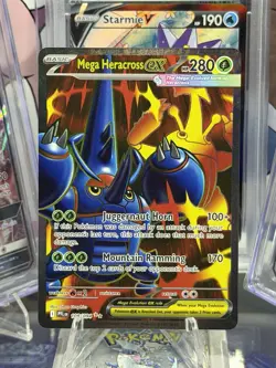 Pokemon Mega Heracross EX 108/094 Phantasmal Flames SR Full Art English Card TCG - Image 1