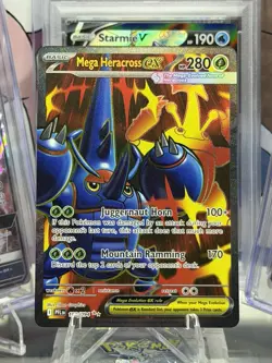 Pokemon Mega Heracross EX 108/094 Phantasmal Flames SR Full Art English Card TCG - Image 2