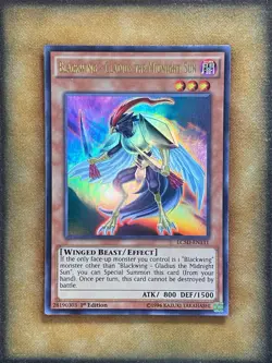 Yugioh Blackwing - Gladius the Midnight Sun LC5D-EN131 Ultra Rare 1st Ed NM - Image 1