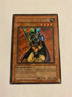 Yugioh Obnoxious Celtic Guard Secret Rare CT1-EN006 LP Holo Bleed - Image 1