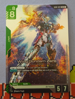 Wing Gundam Zero GD01-024 LR Legend Rare Gundam Card Game Newtype Rising - Image 1