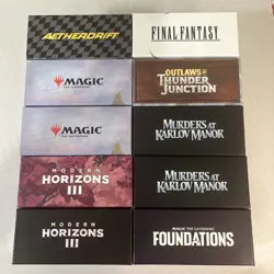 Lot of 10 MTG Magic The Gathering Empty Card Storage Boxes Collectible Artwork - Image 1