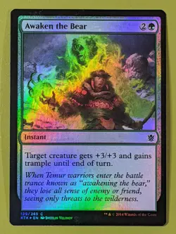 FOIL Awaken the Bear x1 Khans of Tarkir x1 Magic the Gathering MTG - Image 1