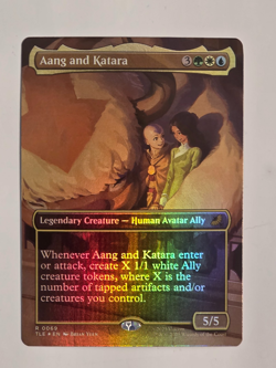 Aang and Katara R0069 Foil (Borderless) Avatar: The Last Airbender MTG NM - Image 1