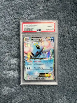 2016 Pokemon: MANAPHY EX 32/122 [Ultra Rare] [XY Breakpoint] Gem Mint PSA 10 💎 - Image 1