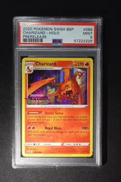Charizard-Holo #SWSH066 Prerelease 2020 Pokemon SWSH BSP - PSA 9 - Image 1