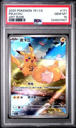PSA 10 Gem Mint 2025 Pokemon Chinese Exclusive Pikachu Patrick AR FA 171/151 - Image 1