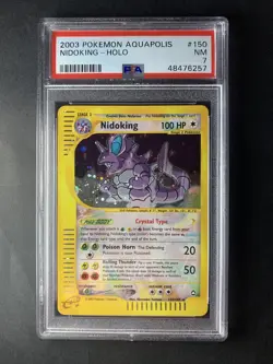 2003 Pokemon Aquapolis Nidoking Holo Crystal PSA 7 NM Near Mint #150 - Image 1