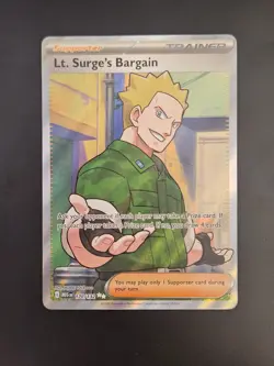 Pokemon TCG - Lt. Surge's Bargain 170/132 Me01: Mega Evolution Holo - Image 1