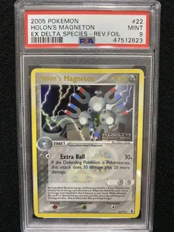 2005 Pokemon EX Delta Species Holon's Magneton Reverse Foil 22/113 PSA 9 Mint - Image 1