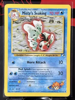Misty's Seaking - Pokemon TCG - Gym Heroes - 55/132 - UNCOMMON ~ LP - Image 2