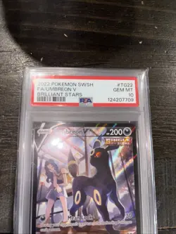 Pokemon Brilliant Stars Umbreon V Trainer Gallery #TG22/TG30 PSA 10 With Guard - Image 2