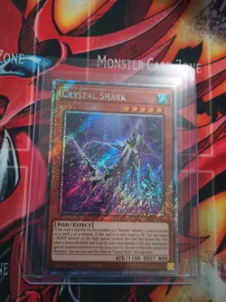 Yugioh! 1x Crystal Shark RA03-EN031 Platinum Secret Rare 1st Ed NM - Image 1