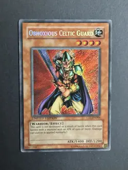 Yugioh Obnoxious Celtic Guard CT1-EN006 Secret Rare Limited Edition NM - Image 1