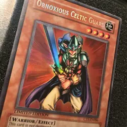 MISPRINT YUGIOH OBNOXIOUS CELTIC GUARD CT1-EN006 ULTRA/SECRET LIMITED EDITION LP - Image 3