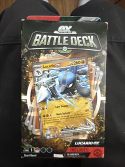 Pokemon TCG Lucario EX Battle Deck 60 Cards with Play Accessories - Image 1