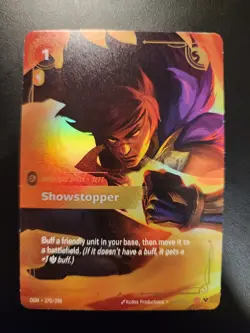 Showstopper Sett Riftbound Origins Signature Spell Card 270/298 TCG - Image 1