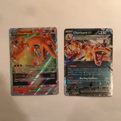 Pokemon Card Holo Rare Lot of 2 Charizard Vstar EX 054/091 019/159 - Image 1