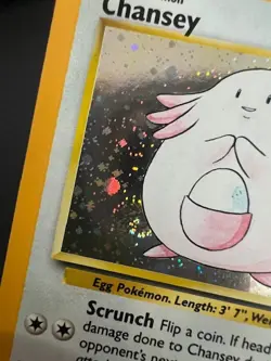 Pokemon TCG Chansey with SWIRL Base Set 2 Holo Unlimited Rare Card 3/130 MP/HP - Image 3