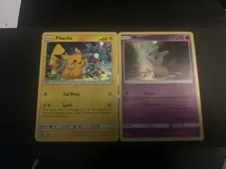 Pikachu & Mimikyu cosmos Swirl! duo! SM86 & SM29 black star Promo Pokemon Card - Image 1