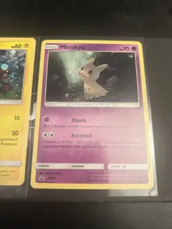 Pikachu & Mimikyu cosmos Swirl! duo! SM86 & SM29 black star Promo Pokemon Card - Image 3