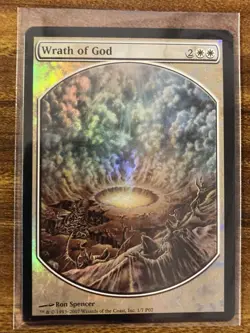 MTG✨WRATH OF GOD Full Art/Textless FOIL✨Players Reward PROMO MINT UNPLAYED ! - Image 1