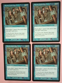 Magic the Gathering MTG Urza's Saga ARCANE LABORATORY X 4 (3 VLP/EX & 1 LP/EX) U - Image 1