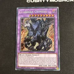 YUGIOH GUARDIAN CHIMERA SECRET RARE BACH-EN040 1ST EDITION - Image 2
