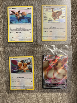 Pokemon Lot of 4 Eevee VMax SWSH087 SEALED, SWSH190 (SWIRL), SWSH212, 052 - NM/M - Image 1