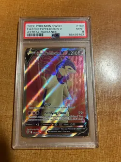 Hisuian Typhlosion V 169/189 Astral Radiance PSA Graded 9 Pokemon TCG - Image 1