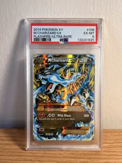 2014 POKEMON XY FLASHFIRE ULTRA RARE #108 M CHARIZARD EX PSA 6 - Image 1