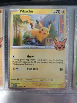 Pokemon Trick Or Trade 2024 Pikachu 18/91 Cosmos Holo - Image 1