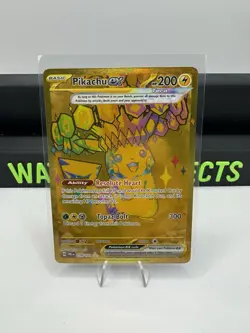 Pikachu ex 179/131 Prismatic Evolutions Gold Hyper Rare Pokemon - Image 1