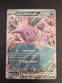 Pokemon TCG - Team Rocket's Nidoking ex 119/182 Sv10: Destined Rivals Holo - Image 1