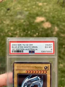 Yu-Gi-Oh! Blue-Eyes White Dragon SDK-A001 1st Edition - AUS - PSA 6 - Image 2