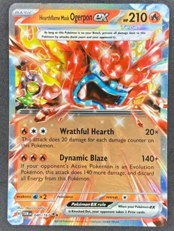 Pokemon Hearthflame Mask Ogerpon ex 040/167 TWM Twilight Masquerade NM - Image 1